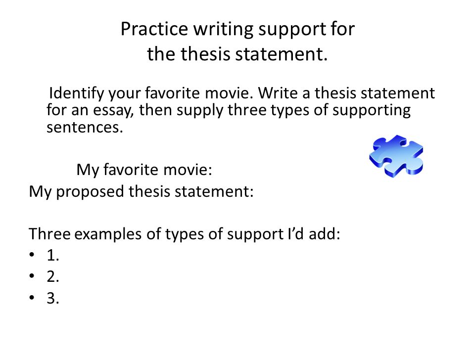 Identify the thesis statment....?